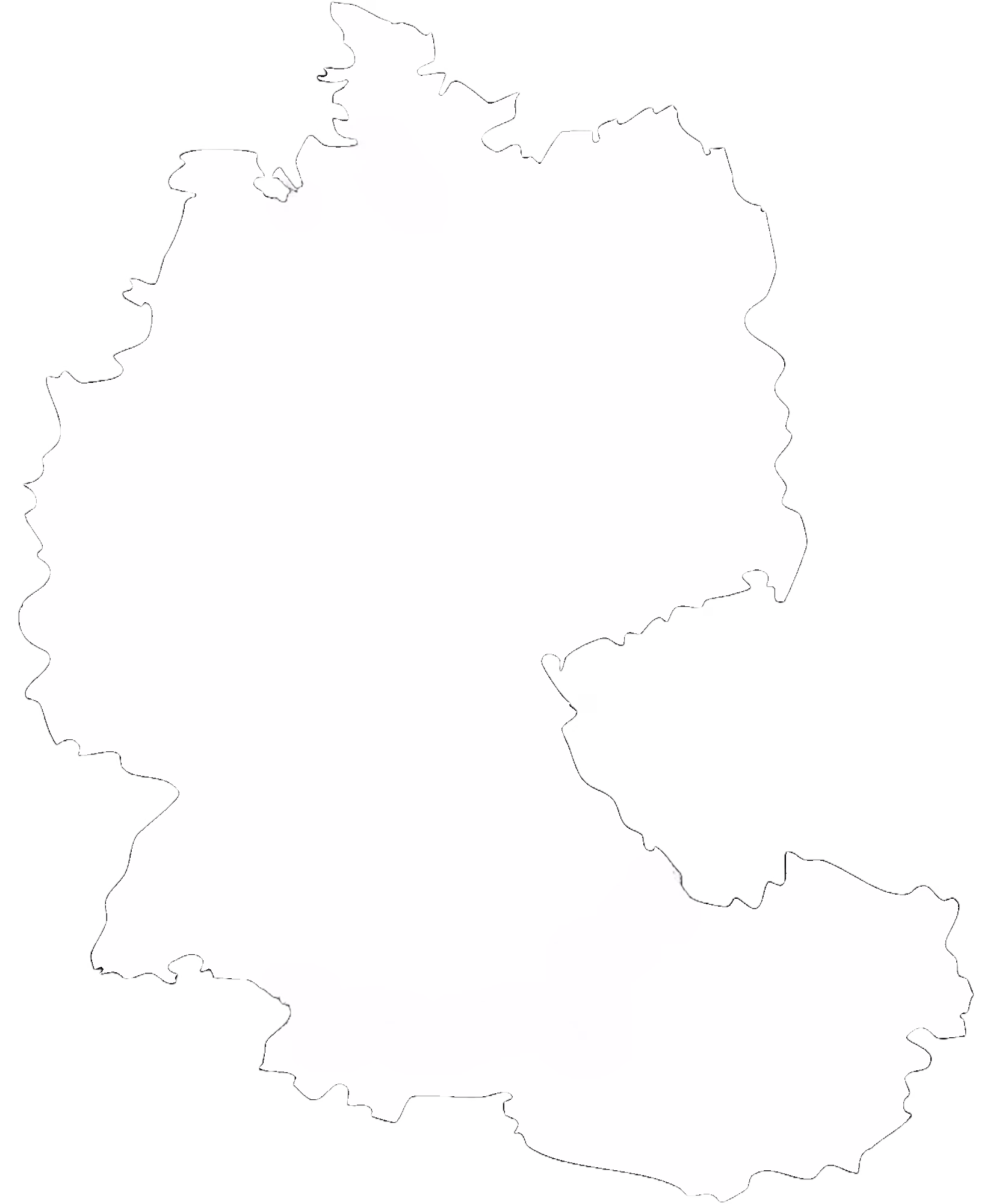 Mapa Nemecka a Rakúska